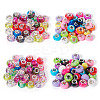 120Pcs 4 Styles Transparent & Opaque Large Hole Acrylic European Beads PACR-TA0001-14-2