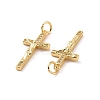 Rack Plating Brass Micro Pave Cubic Zirconia Pendants KK-C008-37G-3