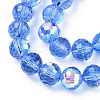 Transparent Electroplate Glass Beads Strands EGLA-N012-001-B11-3
