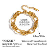 304 Stainless Steel Twisted Knot Link Chain Bracelets for Women YV7423-2-1