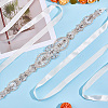 Flower Full Crystal Rhinestone Handmade Bridal Belts for Wedding Dresses AJEW-WH20006-233B-02-7