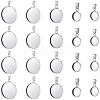 50Pcs 5 Styles 304 Stainless Steel Pendant Cabochon Settings STAS-BBC0007-38-7
