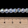 Electroplate Transparent Glass Beads Strands EGLA-A035-T6mm-L19-4