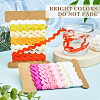 4 Cards 2 Styles  Polyester Wavy Fringe Trim Ribbon DIY-GF0009-48G-6