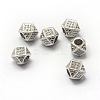 Rack Plating Brass Cubic Zirconia Beads LS-ZIRC-S029-02P-1