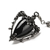 Natural Obsidian Triangle Dowsing Pendulum Pendants G-G022-01AS-07-3