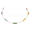 Glass Beaded Necklaces NJEW-JN04332-3