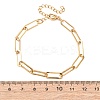 304 Stainless Steel Paperclip Chain Bracelets for Women BJEW-G775-01G-5