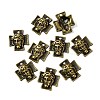 Tibetan Style Alloy Cross with Jesus Alloy Pendants for Easter Jewelry LS-K0P62071-1
