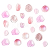120Pcs 6 Styles Autumn Theme Two-Tone Transparent Glass Charms GLAA-FS0002-23-2