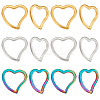 36Pcs 3 Colors 304 Stainless Steel Linking Rings STAS-BBC0001-93-1