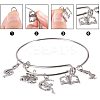 DIY Adjustable Brass Expandable Bangle Making DIY-PH0026-21-5