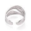 Non-Tarnish 304 Stainless Steel Cuff Ring RJEW-N038-112P-3