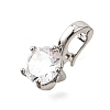 Brass Micro Pave Cubic Zirconia Charms KK-D356-05A-P-2