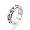201 Stainless Steel Rotating Fidget Band Ring MATO-PW0001-059A-04-1