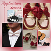 2 Pairs 2 Colors Bowknot Polyester Shoe Decorations AJEW-PH0011-51-6