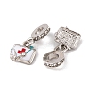 Rack Plating Alloy Crystal Rhinestone European Dangle Charms FIND-C055-24P-2