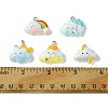 5Pcs 5 Colors Opaque Resin Pendants RESI-FS0001-67B-5