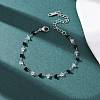 Glass Triangle Beads Link Bracelets BJEW-G774-04P-3