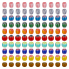 100Pcs 10 Colors Handmade Millefiori Lampwork Beads LAMP-DC0001-24-1