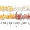 Natural Quartz Crystal & Strawberry Quartz & Citrine Beads Strands G-L610-A24-01-5