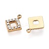 304 Stainless Steel Micro Pave Cubic Zirconia Charms STAS-N115-47G-2