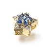 Brass Micro Pave Cubic Zirconia Beads KK-D379-01G-07-2