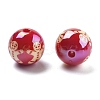 Christmas Theme UV Plating Acrylic Beads OACR-M022-08A-2
