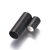 304 Stainless Steel Magnetic Clasps with Glue-in Ends STAS-I120-52MB-B-2