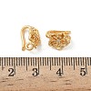 Flat Round Brass Micro Pave Cubic Zirconia Hoop Clasps KK-Z136-57E-G-3