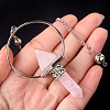 Natural Rose Quartz Dowsing Pendulum Big Pendants PW-WG0EC10-07-1