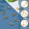 30Pcs Brass Screw Clip-on Earring Findings FIND-DC0007-06-4