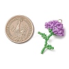 Glass Seed Beaded Flower Pendans PALLOY-MZ01224-01-2