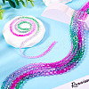 12 Strands 3 Styles Gradient Color Baking Paint Glass Bead Strands DGLA-TA0001-21F-6