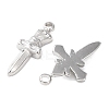 10Pcs 304 Stainless Steel Pendants STAS-P432-11P-2