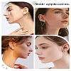 1 Pair Brass Micro Pave Clear Cubic Zirconia Stud Earrings for Women EJEW-LP0001-48G-4