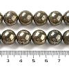 Natural Pyrite Round Beads Strands G-F197-10-8mm-6