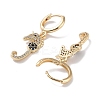 Real 18K Gold Plated Brass Dangle Leverback Earrings EJEW-L269-027G-02-2