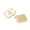 Brass Enamel Pendants KK-L256-34G-01-2