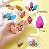 12Pcs 6 Colors  Transparent Resin & Walnut Wood Big Pendants RESI-TA0003-42-5