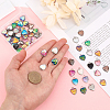 CHGCRAFT 60Pcs 15 Colors Scaled Heart Resin Pendants CRES-CA0001-20-3