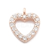 925 Sterling Silver Micro Pave Clear Cubic Zirconia Charms STER-A034-02A-RG-1