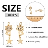 1Pc Eco-friendly Brass Micro Pave Clear Cubic Zirconia Pendants KK-SZ0002-36-2