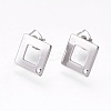 Tarnish Resistant 304 Stainless Steel Stud Earring Findings LS-STAS-O119-13P-1