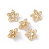 Rack Plating Brass Pave Clear Cubic Zirconia Connector Charms ZIRC-C040-17G-4