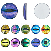 20Pcs 10 Styles Luminous Self Adhesive Glass Eyes Cabochons GGLA-SP0001-06-6