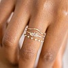 3Pcs Rhombus Zinc Alloy with Crystal Rhinestone Finger Rings FS-WG622CD-05-4