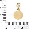 304 Stainless Steel Flat Round with Heart Pendant Decoration STAS-S165-23G-3