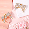 2Pcs Bowknot Alloy Rhinestone Shoe Decorations FIND-CP0002-30B-4