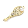 Brass Micro Pave Clear Cubic Zirconia Pendants LS-KK-I476-10G-2